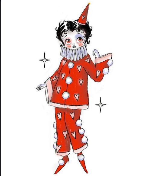 Betty Boop Clown, Clown Art, Book Instagram, Clown Costume, Betty Boop, Black Grey, Halloween, Crochet, Grey