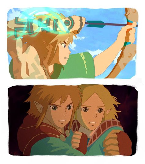 Zelda Funny, Link Art, Link Zelda, Studio Ghibli Art, Zelda Art, Legend Of Zelda Breath, Zelda Breath, Ghibli Art, Twilight Princess