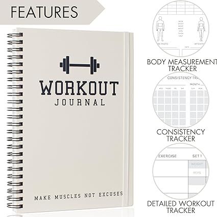 The Ultimate Fitness Journal for Tracking and Crushing Your Gym Goals - Detailed Workout Planner & Log Book For Men and Women - Great Gym Accessories With Calendar, Nutrition & Progress Tracker… Gym Journal, Journal Workout, Workout Log Book, Body Measurement Tracker, Workout Journal, Progress Tracker, Gym Goals, Workout Planner, Workout Log