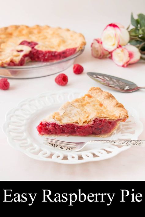 Easy Raspberry Pie Recipe, Raspberry Pie Filling Recipes, Raspberry Pie Recipe, Raspberry Recipes Dessert, Raspberry Pie Filling, Raspberry Coffee Cakes, Raspberry Coffee, Baking Lessons, Store Bought Pie Crust