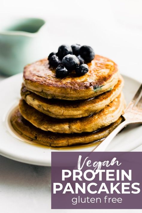 Dairy Free Protein Powder, Gluten Free Protein Pancakes, Cotter Crunch, Vegan Protein Pancakes, Easy Protein Pancakes, Protein Powder Pancakes, Dairy Free Pancakes, Dairy Free Protein, Vegan Pancake Recipes