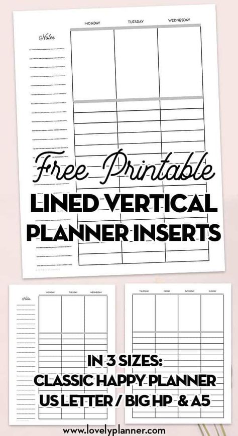 Free Printable Lined Vertical Weekly Layout For Happy Planner & other planners printablehappyplanner #socialmediaplanner🤗 Happy Planner Punch, Happy Planner Free Printable, Happy Planner Printables, Weekly Planner Free Printable, Weekly Planner Inserts, Weekly Planner Free, To Do Planner, Types Of Planners, Happy Planner Layout