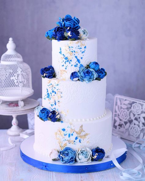 Mom Wedding, Silver Wedding, Quince, Wedding Cakes, Dream Wedding, Wedding Day, Cake, Blue