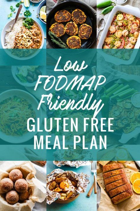 This Low FODMAP friendly Gluten Free Meal Plan is a great tool to help you resolve those pesky digestive issues. Learn what FODMAPS are, what foods they come from, and recipes for those who might be FODMAP sensitive. A great tool to help you resolve those unwanted digestive issues. #fodmapdiet #glutenfree #mealplan 1200 Calorie Diet Meal Plans, Fodmap Recipes Dinner, Low Fodmap Recipes Dinner, Fodmap Meal Plan, Fodmap Friendly Recipes, Fodmap Snacks, Low Fodmap Diet Recipes, Gluten Free Meal Plan, Meal Plan Grocery List