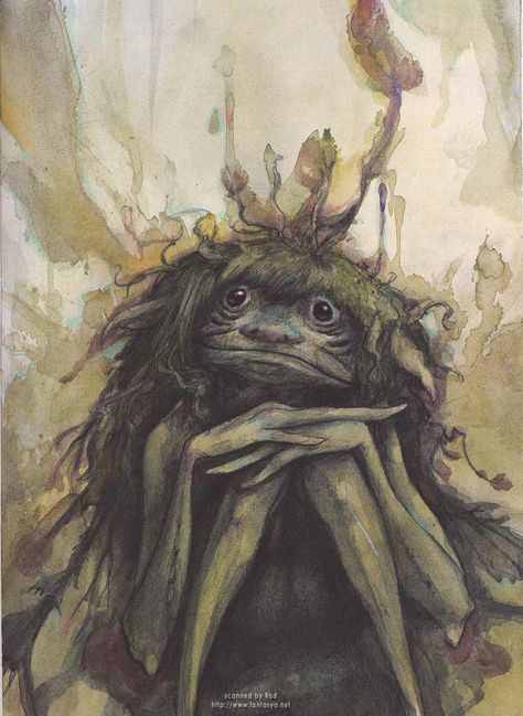 Brian Froud Brian Froud, Creature Fantasy, Fantasy Magic, Forest Creatures, The Dark Crystal, Arte Inspo, Fairytale Art, Mystical Creatures, Arte Fantasy