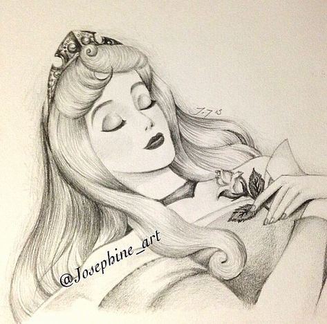 Pencil drawing of Aurora - Sleeping Beauty Sleeping Beauty 1959, Pencil Drawings Of Girls, Beauty Drawings, Watercolor Quote, Disney Sleeping Beauty, Art Journal Techniques, Beauty Art Drawings, Art Simple, Creative Drawing