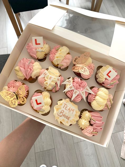 Hen Do Cupcakes, Hen Cupcakes, Hen Party Cupcakes, Bride Cupcakes, Hen Party Cakes, Party Cupcakes, Hen Party Games, Brides Cake, Bento Cake