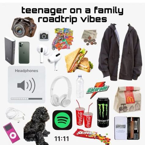 Teenager Aesthetic, Road Trip Kit, Niche Aesthetic, Mood Clothes, Road Trip Essentials, Aesthetic Vibes, Mood Board Fashion, Swaggy Outfits, Essential Bag