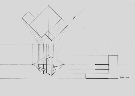 Perspective Sketch Architecture, Plan Perspective, 2 Point Perspective, Sketch Architecture, Perspective Sketch, Perspective Drawing Architecture, Perspective Drawing Lessons, Architecture Design Sketch, Point Perspective