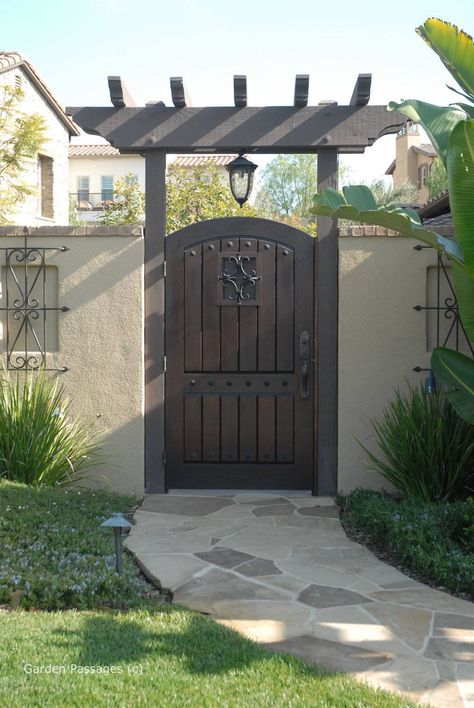 Premium Wood Gates #V3 Wood Fence Gates, Wooden Garden Gate, Backyard Gates, Garden Gates And Fencing, Yard Gate, Garden Gate Design, Fence Gate Design, Outdoor Gate, Front Gate Design