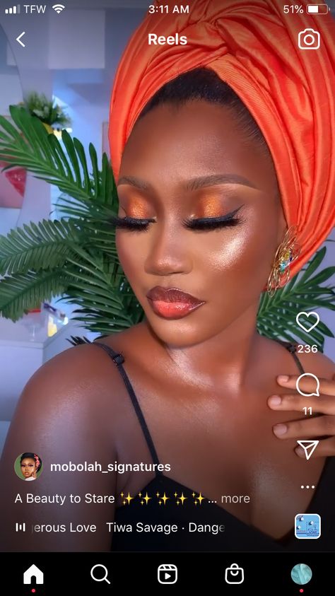 Orange Eyeshadow Black Women, Burnt Orange Eyeshadow Looks Black Women, Rust Orange Makeup Look, Orange Blush Black Women, Burnt Orange Eyeshadow Looks, Orange Makeup Looks Black Women, Burnt Orange Eye Makeup, Burnt Orange Makeup Look, Burnt Orange Eyeshadow