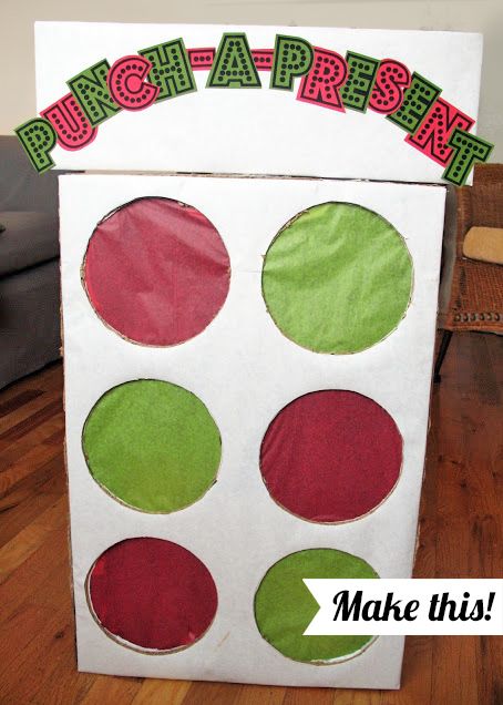 The most fun way to wrap Christmas presents! It's a big cardboard box with smaller sections and to get each gift, you have to punch through the tissue paper. It's like that game on The Price is Right! There's a video tutorial to show you how to make it. Birthday Gifts For Brother, Christmas Games For Kids, Ge Bort, Festa Party, Christmas Party Games, A Present, Wrapping Ideas, Christmas Games, Gifts For Brother