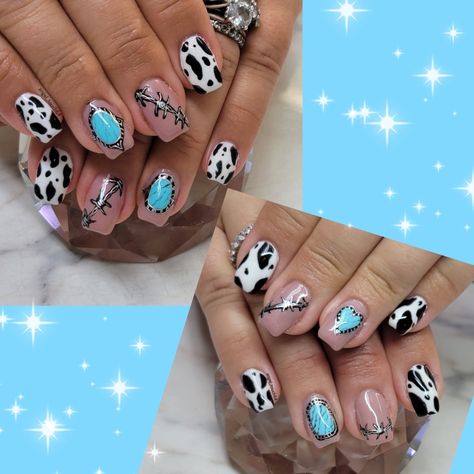 Cowgirl Almond Nails, Rodeo Nails Designs Westerns, Nail Simple Art, Cowgirl Nails Designs, Cowgirl Nails Westerns, Nails Cowgirl, Short Western Nails, Country Concert Nails, Western Nail Ideas