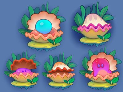 Fishdom shell Shell Icon, Game Background Art, Shell Game, Underwater Theme, 2d Game Art, Game Props, Kitty Games, Fish Drawings, Game Illustration