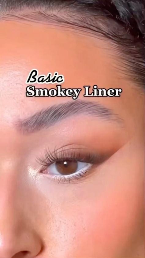 Winged Eye Shadow Looks, Shadow Liner Make Up, Shadow Liner Tutorial, Shadow Eyeliner Makeup, Date Night Eyeshadow Looks, Easy Brown Eye Makeup, Eyeshadow Winged Liner, Smokey Liner, Zendaya Makeup