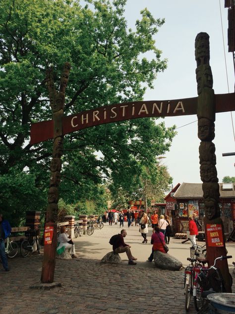 Christiania • Copenhagen  Insta: taylorelyse14 Reform Kitchen, Copenhagen Vibes, Copenhagen Guide, Christiania Copenhagen, Trip Goals, Copenhagen Denmark Travel, Copenhagen Aesthetic, Food Bike, Street Performers