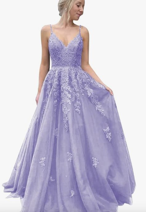 Ball Gowns For Teens, Tulle Formal Dress, Lilac Prom Dresses, Prom Dress A Line, Soft Dresses, Lavender Tie, Lavender Prom Dresses, Purple Wedding Dress, Debutante Ball