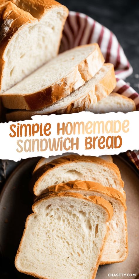 Homemade Sandwich Bread - Chasety Homemade Sandwich Bread, Sandwich Bread Recipe, Homemade Sandwich, Tasty Bread Recipe, White Bread Recipe, Sandwich Bread Recipes, Homemade Bread Recipes Easy, Sandwich Bar, Homemade Bread Easy