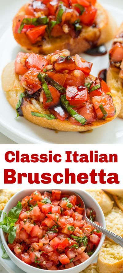 Authentic Italian Bruschetta! Learn how to make a crowd-pleasing tomato bruschetta. The parmesan toasts and drizzle of balsamic make these irresistible. Garlic Toasts, Italian Bruschetta Recipe, Tomato Appetizer, Best Bruschetta, Bruschetta Recept, Classic Bruschetta, Italian Bruschetta, Bruschetta Recipe, Brunch Buffet