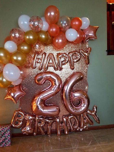 26th Birthday Balloons, 26 Th Birthday Ideas, Hello 26 Birthday, Happy 26 Birthday, Happy Birthday 26, 26th Birthday Ideas, 26th Birthday Decorations, 26 Birthday Cake, Birthday Balloon Garland