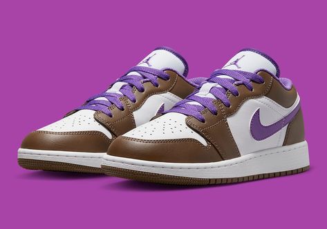 Air Jordan 1 Low (GS) "Purple Mocha" now available online New Sneaker Releases, Jordan Low, Purple Nikes, Sneaker Release, Air Jordan 1 Low, Jordan 1 Low, New Sneakers, Air Jordan 1, Jordan 1