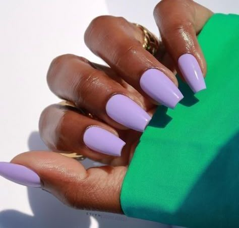 Dark Skin Nail Polish, Nails Lavender, Nails Solid Color, Gel Polish Nail Designs, Nails Solid, Hand Painted Nails, Nails Hand Painted, Solid Color Nails, Lavender Nails