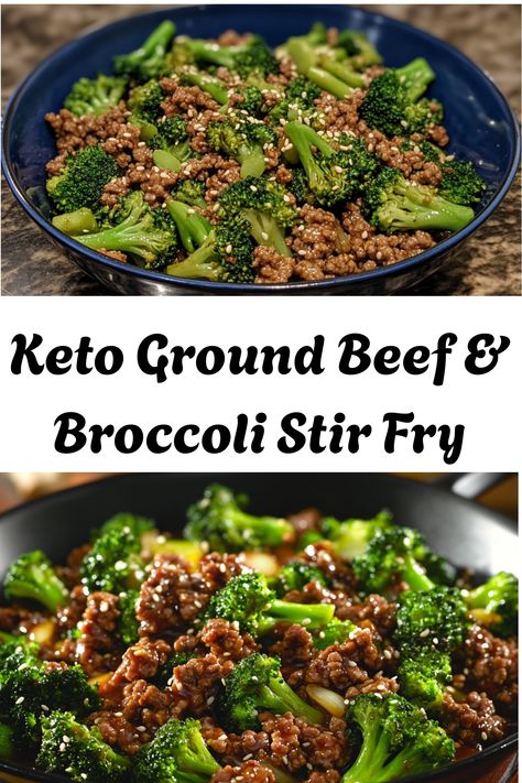 This keto low-carb Ground Beef and Broccoli is one of my favorite weekday meals. It's budget-friendly, low-carb, healthy and easy to make, but it has a ton of flavor! You can also sub ground turkey or chicken!Dinner With Ground Beef, beef and broccoli, Healthy Ground Beef Hamburger And Broccoli Recipes Low Carb, Keto Ground Beef Broccoli Recipes, Broccoli Ground Beef Recipes, Ground Beef And Broccoli Recipes Healthy, Ground Beef Recipes Healthy Low Carb, Beef And Broccoli Healthy, Ground Beef And Broccoli Recipes, Ground Beef Low Carb, Ground Beef Meal Prep