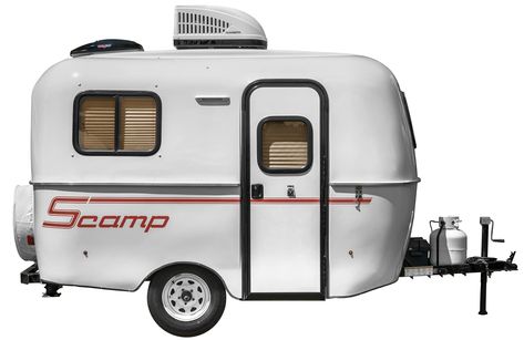 If you like the idea of a small, light weight travel trailer camper without the inconvenient setup, then the Scamp 13” is the perfect lite travel trailer for you. Standard Layout 1. Scamp Trailer, Lightweight Campers, Small Camping Trailer, Lightweight Travel Trailers, Lite Travel Trailers, Small Travel Trailers, Big Bed, Small Rv, Small Trailer