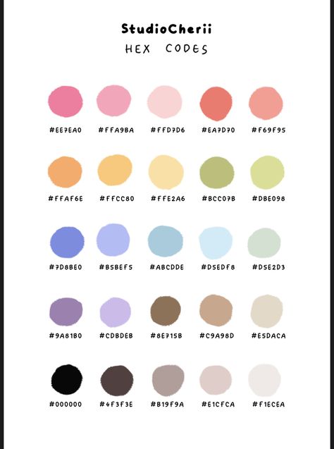 Aesthetic Goodnotes Colors, Ipad Pen Colors, Calming Calendar Hex Codes, Hex Colors Goodnotes, Aesthetic Highlighter Hex Codes, Pen Color Hex Codes, Hexcode Color Palette Goodnotes, Good Notes Color Palette Highlight, Colour Palette Hex Codes Google Calendar