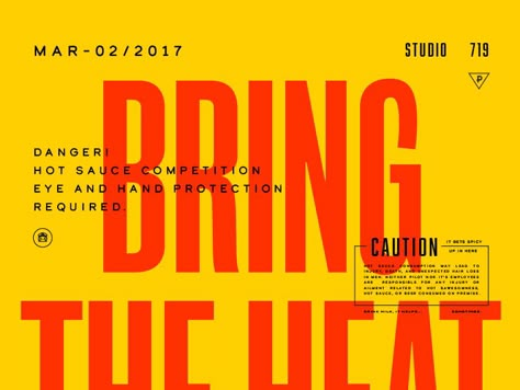 Type Treatments, Type Posters, Bring The Heat, Design Editorial, Communication Design, Typography Letters, Typography Inspiration, Red And Yellow, Graphic Design Typography