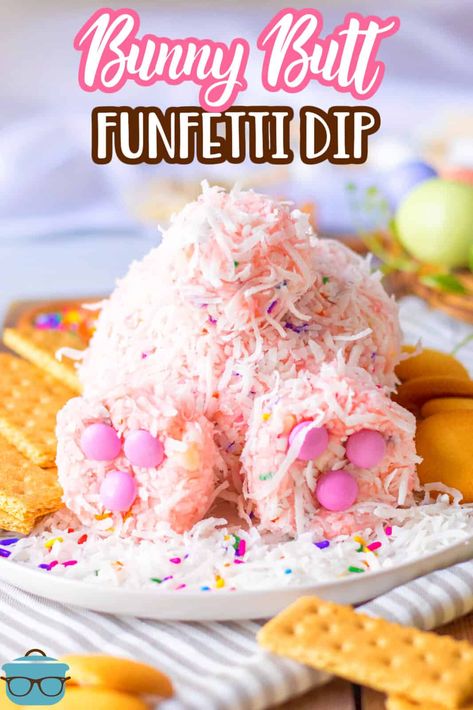 Easter Bunny Desserts, Funfetti Dip, Bunny Desserts, Dessert Cheese Ball, Cute Easter Desserts, Easter Dessert Table, Easy Easter Recipes, Easy Easter Treats, Dessert Spread