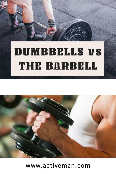 Weight #lifting is argued to be the best form of exercise for losing #weight and toning muscle. This entitlement begs the question, which is better, the #barbell or #dumbbell? | Read more barbell workout + exercises | dumbbells workout | fitness & health | active man Dumbbells Workout, Barbell Deadlift, Stability Exercises, Workout List, Muscular Strength, Barbell Workout, Weight Lifting Workouts, Workout Exercises, Fitness Ideas