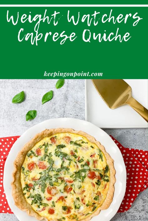 Caprese Quiche – WW (Weight Watchers) Freestyle Caprese Quiche, Keeping On Point, Weight Watchers Recipes Desserts, Weight Watchers Chicken, Breakfast Ingredients, Ww Freestyle, Breakfast Meals, Weight Watchers Breakfast, Wheat Free Recipes