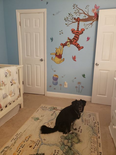 Boys Room Mural, Winnie The Pooh Decor, Pooh Nursery, Winnie The Pooh Nursery, Baby Room Themes, Baby Boy Room Decor, Baby Boy Room Nursery, Nursery Room Inspiration, Kids Room Inspiration