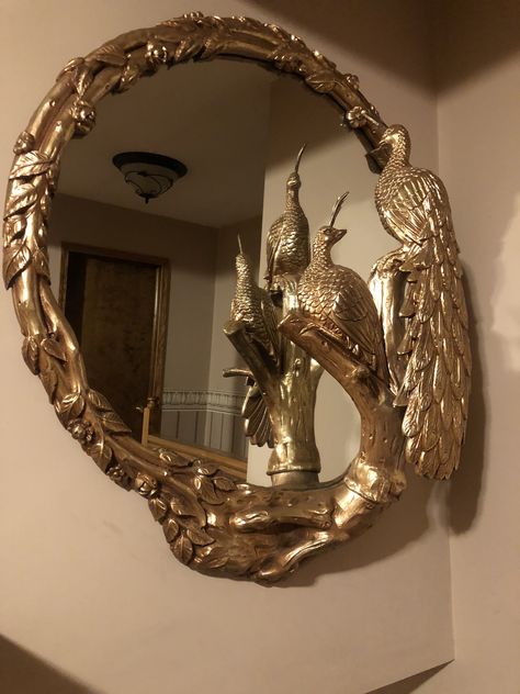 Gemma Core, Amazing Mirrors, Peacock Mirror, Unusual Mirrors, Dreamy Space, Peacock Ornaments, Foyer Entrance, Mirror Ideas, Spanish Style Homes