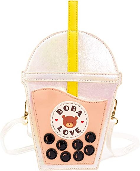 Boba Drink Lovers, you know you want this handbag! DIMENSIONS: 6” L x 2.25” W x 10.50” H (height includes straw) Invisible Closet, Novelty Handbags, Boba Milk Tea, Pearl Tea, Bubble Tea Boba, Boba Milk, Boba Drink, Mini Backpacks, Coffee Cards