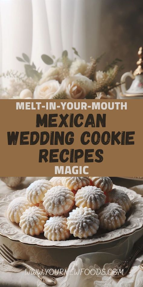 Uncover the secret to making the most exquisite Mexican Wedding Cookies with our easy-to-follow recipes. Whether you're a fan of the traditional version or looking for something uniquely delightful like lemon-lime zests, we have something for every baker. Elevate your baking game today! #BakingMagic #MexicanWeddingCookies #DeliciousDesserts #HomemadeHappiness #BakingFun Mexican Almond Cookies, Mexican Wedding Cookies Recipe Best, Mexican Wedding Cakes Cookies, Easy Mexican Cookies Recipes, Mexican Cookies Recipes Traditional, Mexican Cinnamon Cookies, Mexican Bakery Recipes, Mexican Wedding Appetizers, Mexican Cookies Traditional