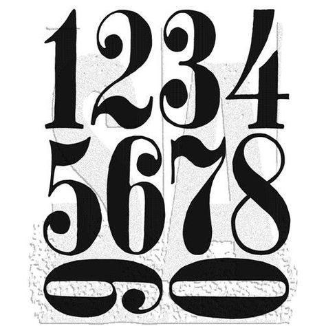 Tim Holtz Cling Rubber Stamps: Numeric (CMS161) Tim Holtz Stamps, Vintage Numbers, Mixed Media Supplies, Number Sets, Vintage Font, Font Inspiration, My Obsession, Ohio Usa, Creative Fonts