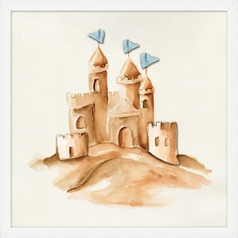 Summer Sandcastle 1 Castle Illustration, Castle Painting, Beautiful Tattoos For Women, Watercolor Postcard, Castle Art, Beach Painting, Sand Castle, Line Art Drawings, Unique Products