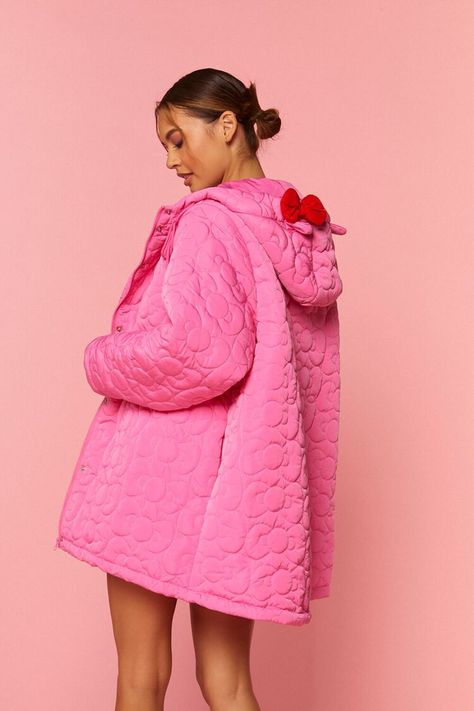 Hello Kitty & Friends Oversized Puffer Jacket Hello Kitty Jacket, Forever 21 Hello Kitty, Hello Kitty Blanket, Oversized Puffer Jacket, Ribbed Jacket, Motorbike Jackets, Hello Kitty Clothes, Oversized Puffer, Hello Kitty Friends