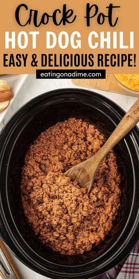 Crock Pot Hot Dog Chili, Best Hot Dog Chili, Chili Recipe Crock Pot, Homemade Chilli Recipe, Easy Hot Dog Chili Recipe, Chili Dog Sauce Recipe, Best Hot Dog Chili Recipe, Hot Dog Chili Sauce Recipe, Hot Dog Chili Recipe