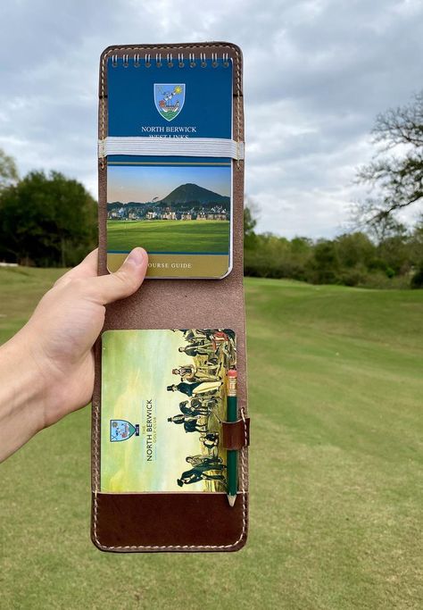 Leather Golf Scorecard Holder, Golf Yardage Book, Golf Zone, Golf Scorecard, Sand Hollow, Golf Monogram, Golf Score, Golf Party, Golf Trip