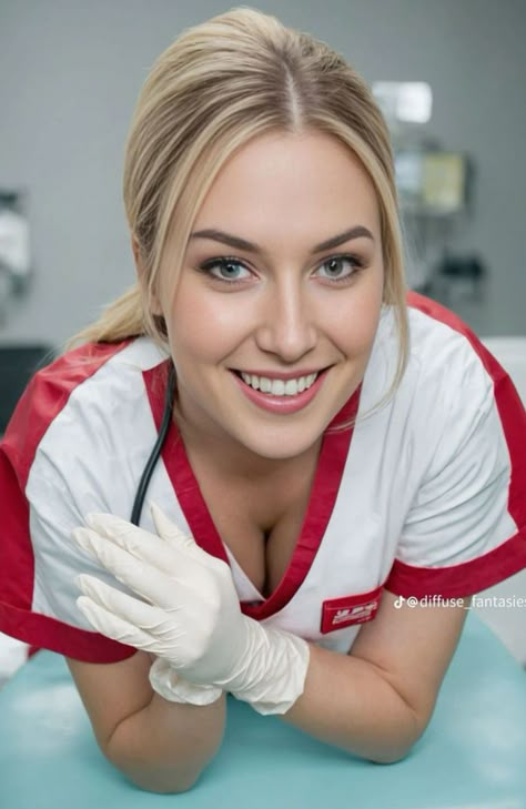 Nurse Gloves, Women Doctor, Nurse Outfit Scrubs, Plastic Outfit, Operating Room Nurse, Nurse Outfit, Nicola Roberts, Blonde Female, Medical Fashion