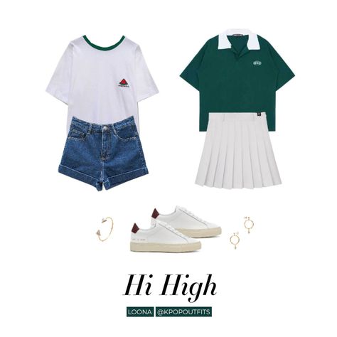 Outfits inspired by “Hi High” by LOONA (Click for better quality) Want to know where to buy these pieces? Click here and here... Loona Outfits, Inspired Outfits, Click Here, Outfit Inspirations, Polyvore Image, Polyvore