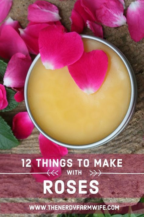 12 Things to Make With Roses Dried Roses Ideas, Repurposed Linens, Lavender Farms, Herbal Health, Body Ideas, Salve Recipes, Real Rose Petals, How To Make Rose, Rose Recipes