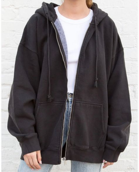 Christy Hoodie Outfit, Black Christy Hoodie, Brandy Zip Up Hoodie, Brandy Hoodies, Brandy Melville Oversized Hoodie, Brandy Melville Hoodies, Brandy Melville Zip Up Hoodie, Christy Hoodie Brandy Melville, Brandy Jacket