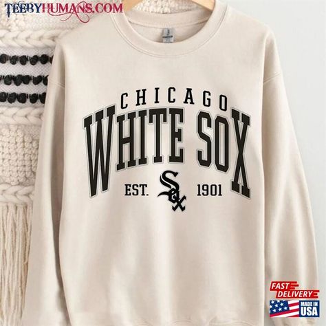 Vintage Chicago White Sox Est 1901 Sweatshirt Mlb Baseball Shirt Champions 2022 Classic Unisex Check more at https://teebyhumans.com/product/vintage-chicago-white-sox-est-1901-sweatshirt-mlb-baseball-shirt-champions-2022-classic-unisex/ Baseball Fan Shirts, Baseball Sweater, Football Fan Shirts, Chicago Baseball, Baseball Sweatshirts, Baseball Hoodie, Vinyl Printing, Retro Sweatshirts, Fan Shirts