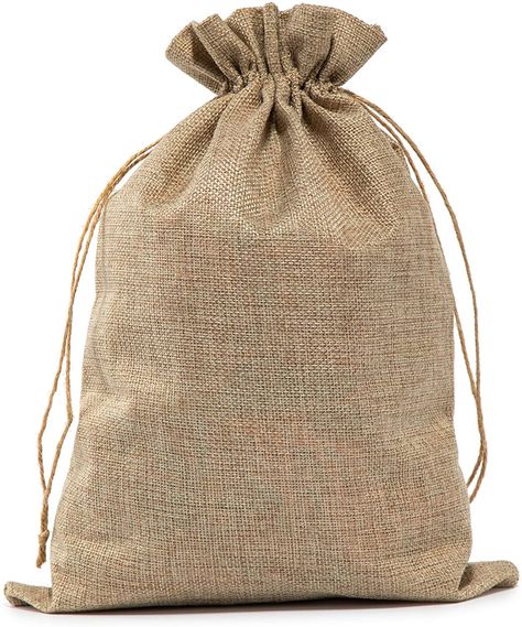 "● 10\" wide x 14\" tall (empty) - Includes attached twine drawstring for closing● These gunny sack bags are great for crafts, party favors, or general use● 10 bags per pack - Note color may vary slightly due to natural materials● Bag tie located roughly 1\" below top of bag." Wedding Cowboy Boots, Burlap Gift Bags, Leather Anniversary Gift, Burlap Sacks, Burlap Bags, Personalized Couple Gifts, Bridesmaid Hair Accessories, Leather Coasters, Birthday Princess