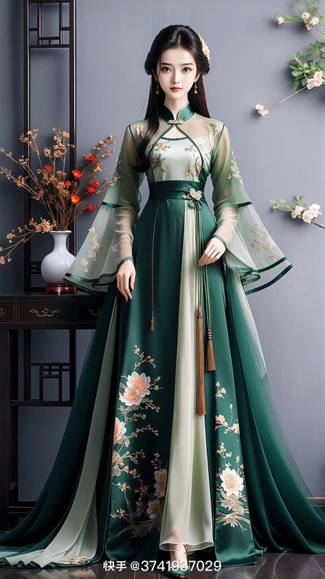 Hanfu Dress Traditional, Modern Traditional Chinese Fashion, Chinese Warrior Outfit, Chinese Fashion Traditional, Chinese Dress Outfit, Chinese Dress Traditional, Sangjit Dress, Moda China, Chinese Princess Dress