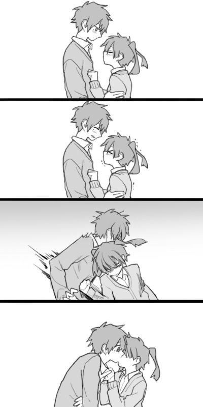 Tsundere Boyfriend, Two Anime Characters, Anime Motivational Posters, Couples Comics, Kagerou Project, Sweet Revenge, Manga Couple, 웃긴 사진, Big Hero 6